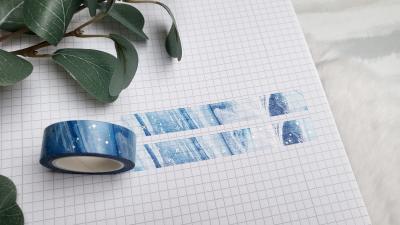 Washi Tape Blue Marble Dark